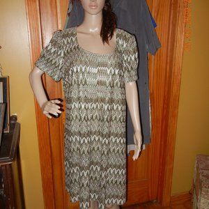 Southwest Aztec Casual Work Church Dress sz 18 (wd10)